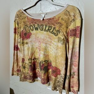 Vintage Cowgirls Long Sleeve Top